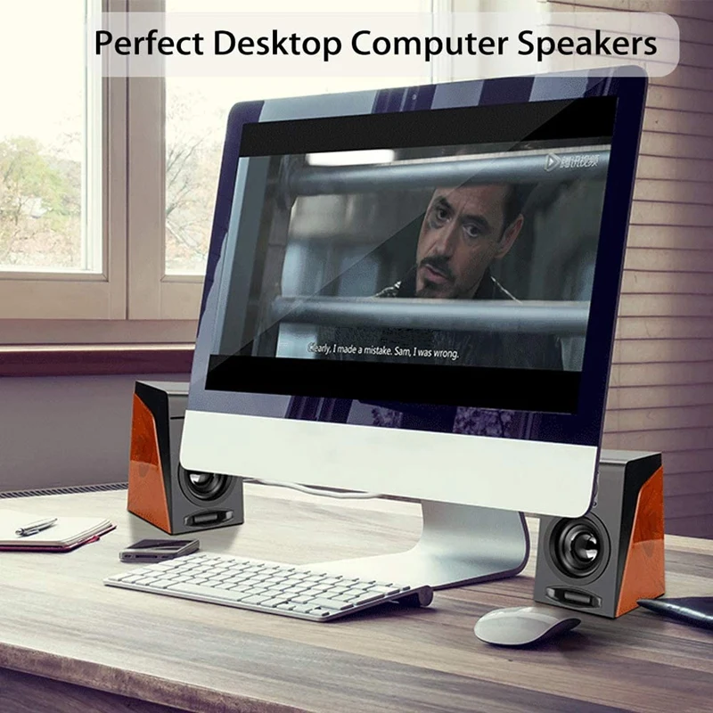 3Wx2 Computer-Højttalere med Surround Stereo USB-Kablet Drevet Multimedia Højttaler til PC ' er/Laptops/Smart Phone