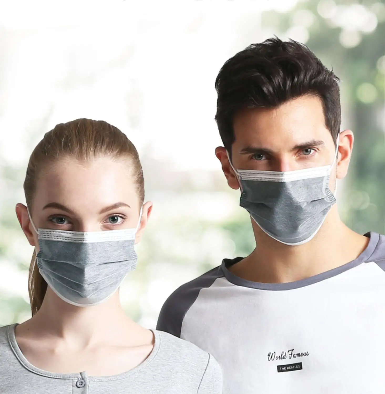 4-lag Disponibel ansigtsmasker aktivt Kul Ikke-vævet Stof, der er individuelt Emballeret Støv Beskyttelse Munden Maske