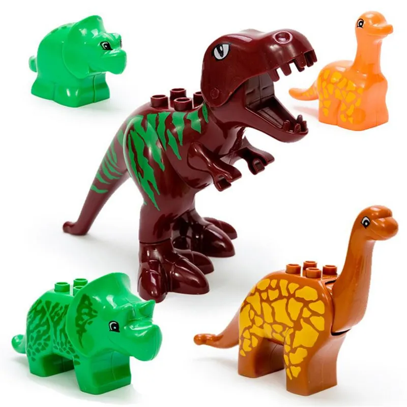 40 Stk/Masse Dinosaur Verden byggesten Sæt Dyr Jurassic Dinosaur Verden Model legetøj Mursten Duploe Med Original Æske