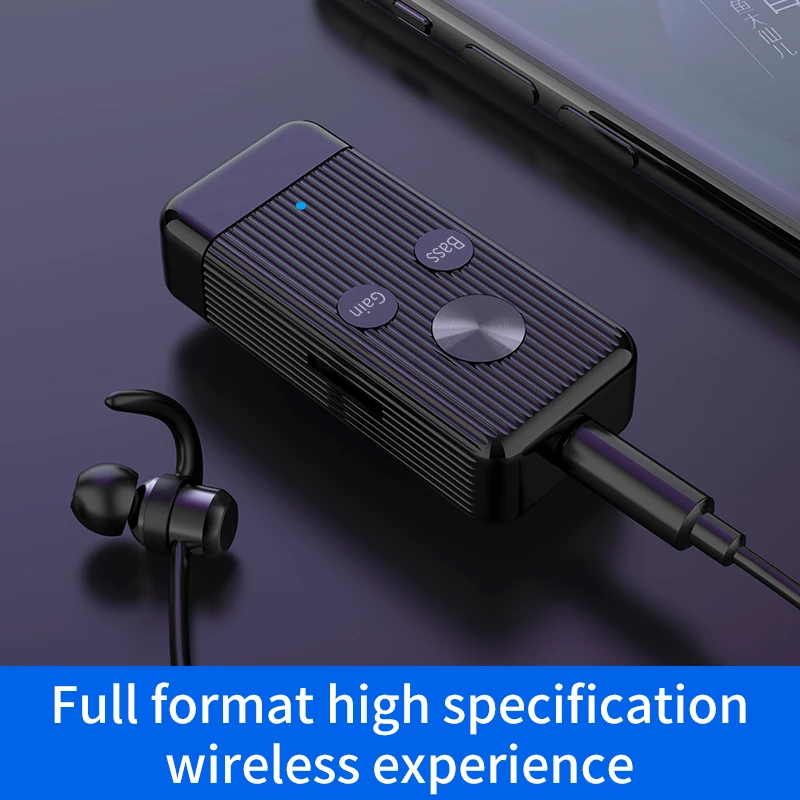5.0 Bluetooth Audio Receiver 3,5 mm AUX-Stik Stereo Musik Trådløse Adapter Understøtter TF Kort at Spille Bas Få kontakt Til Bil kti