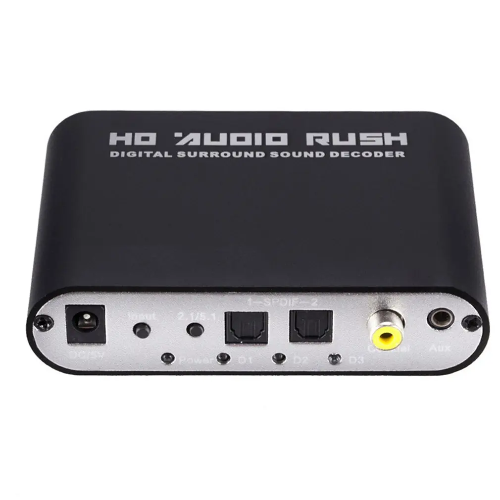 5.1-Kanal Digital Lyd Dekoder Converter Dts/Ac-3 Rush Audio Gear Surround-Lyd Dekoder Til Hjemmebiograf