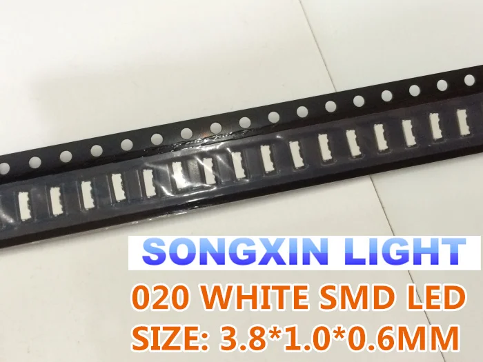 5000PCS 020 Hvid 3806 3810 Side View SMD/SMT Oprindelige SMD led visning af side 020 hvid LED-lampe lys 1800-2500MCD 3.8*1.0*0.6 mm