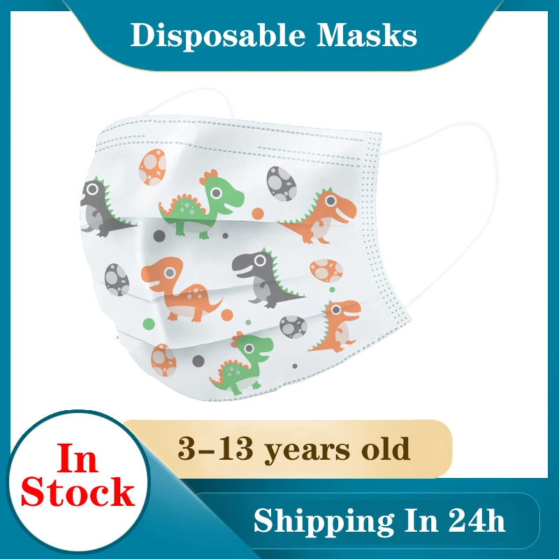 50stk/masse Børn Munden Masker Tegnefilm Disponibel Munden Maske Udskriver Søde Dreng Pige Åndbar Masker Solcreme Face Mask