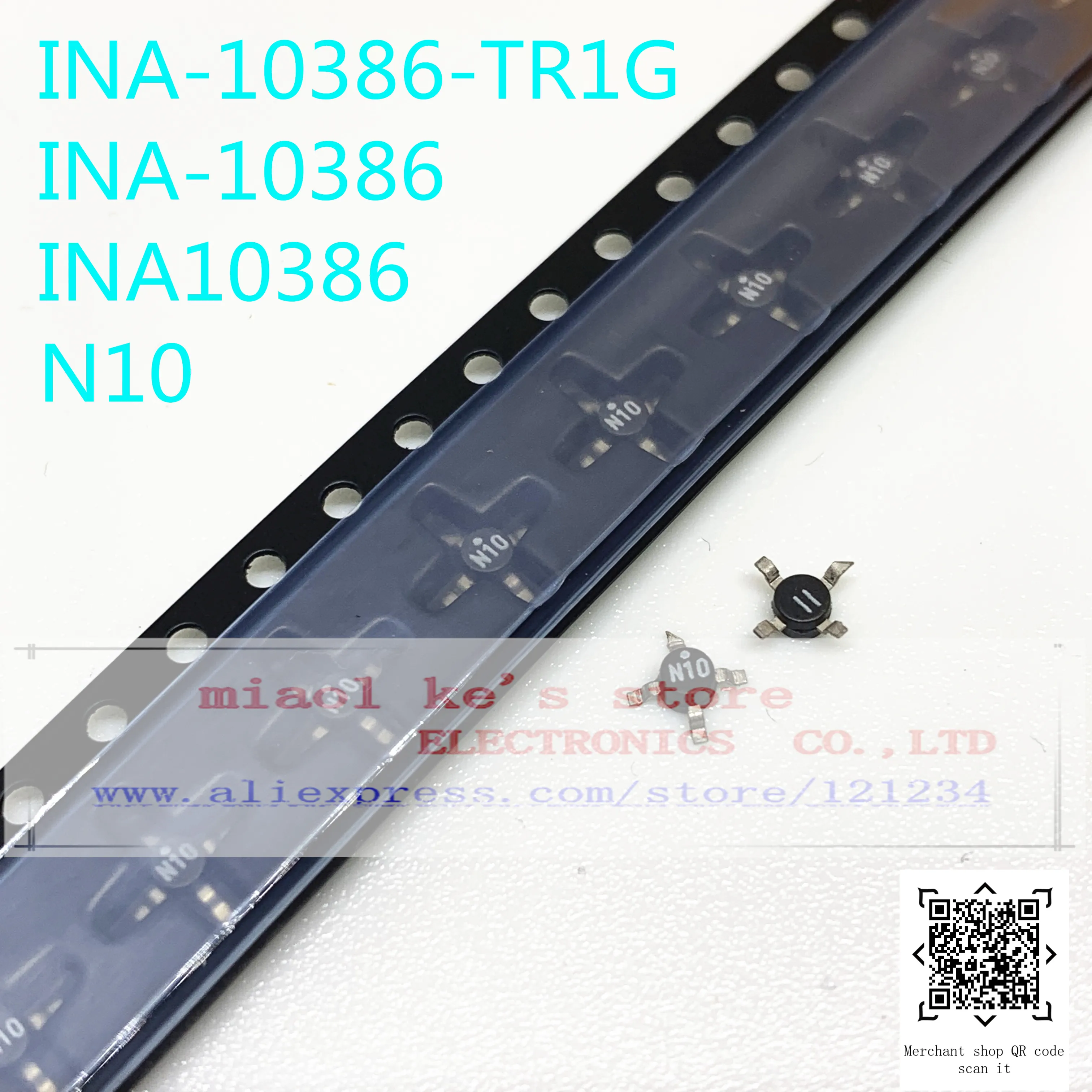 [5pcs-10stk]Ny original: INA-10386-TR1G INA-10386 INA10386 N10 SMT-86 Lavt Støjniveau, Cascadable Silicium Bipolar MMIC-Forstærker