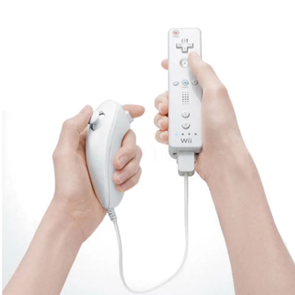5pcs NUNCHUCK REMOTE NUNCHUK CONTROLLER TIL NINTENDO Wii-sort nunchunk fjernbetjening usb-port