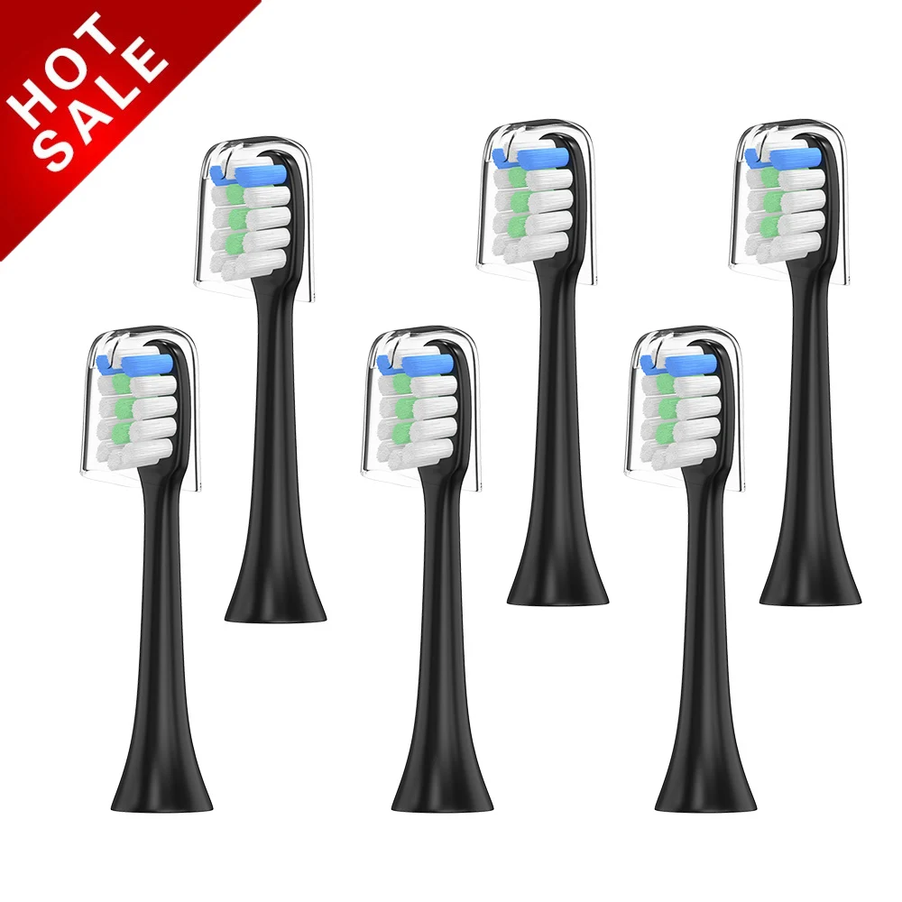 6stk Udskiftning af Børste Hoveder For Automatisk Elektrisk Sonic Soocas x1 X3 Tandbørste til xiaomi Dyb Rengøring tandbørste Hoveder