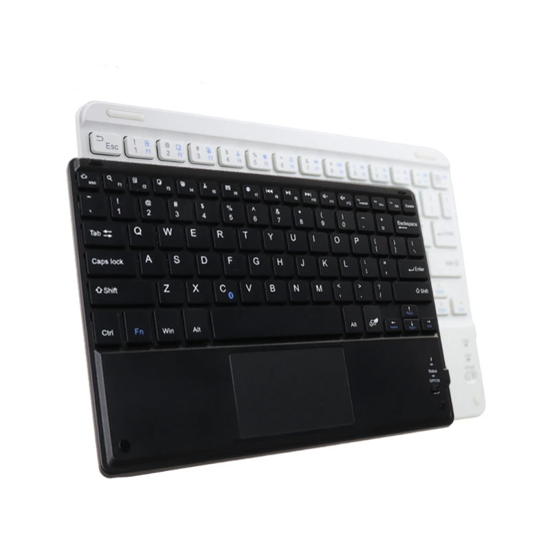 7/9/10 Inches Trådløse Bluetooth-Let Tastatur med Touchpad, Mobiltelefon, Tablet, Laptop Tastatur Rejse Hjem Kontor Tastatur