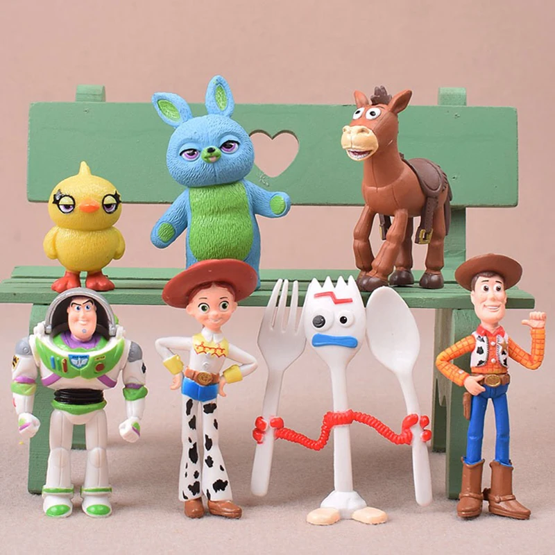 7 Stk/Sæt Toy Story 4 Buzz lightyear Woody, Jessie, PVC Anime Handling Figur Dukke Toy-Serien Model Doll