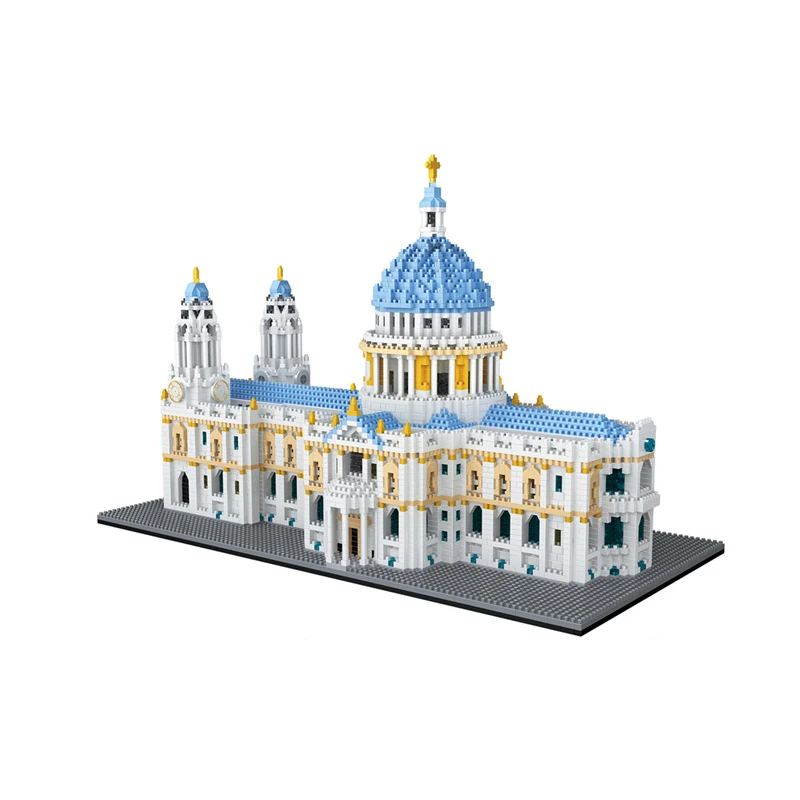 7053pcs+ St. Paul ' s Cathedral Micro byggesten UK verdensberømt Arkitektur Mini Diamant Mursten Model 8650 Til Kid Legetøj