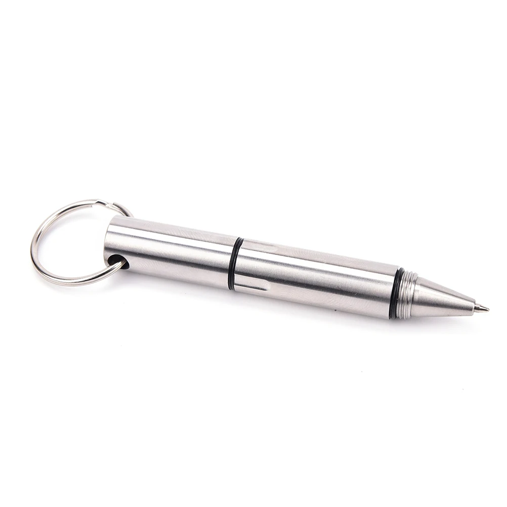 72.2 mm x 10.8 mm Mini EDC Lomme Taktiske Pen Overlevelse Udendørs Rustfrit Stål Nøglering Værktøj Brudt Vinduet Glas Afbryder