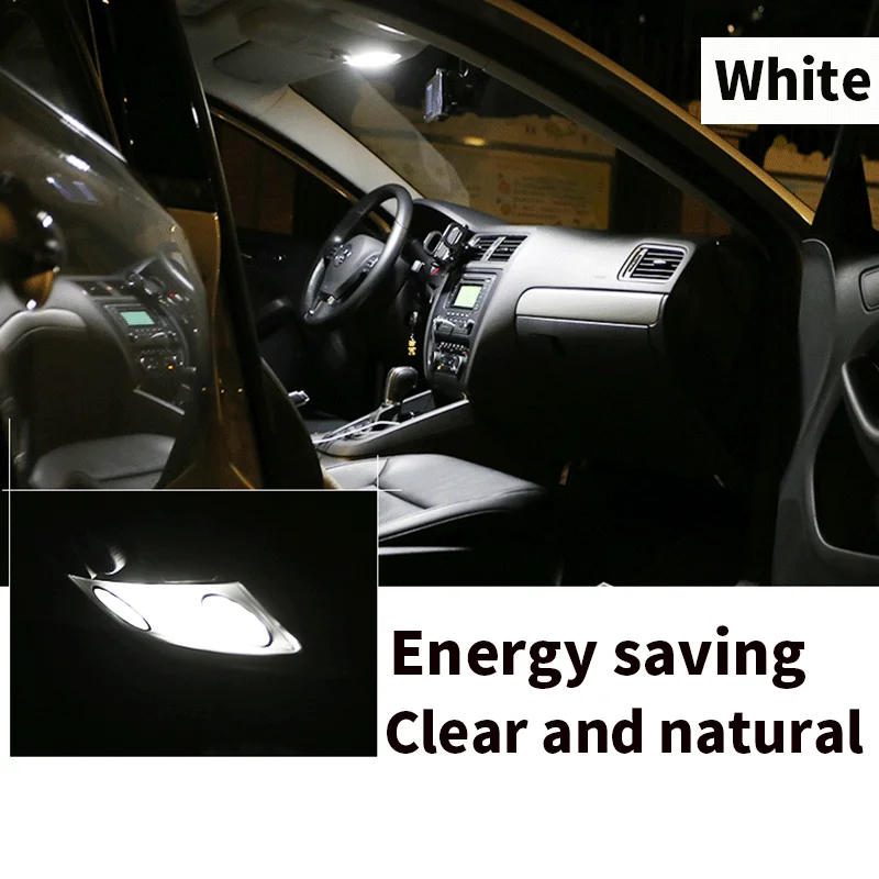 7x Canbus-Fejl Gratis LED Interiør Lys Kit Pakke til 2009-2019 Nissan 370Z Tilbehør til Bilen Kort Dome Kuffert Licens Lys