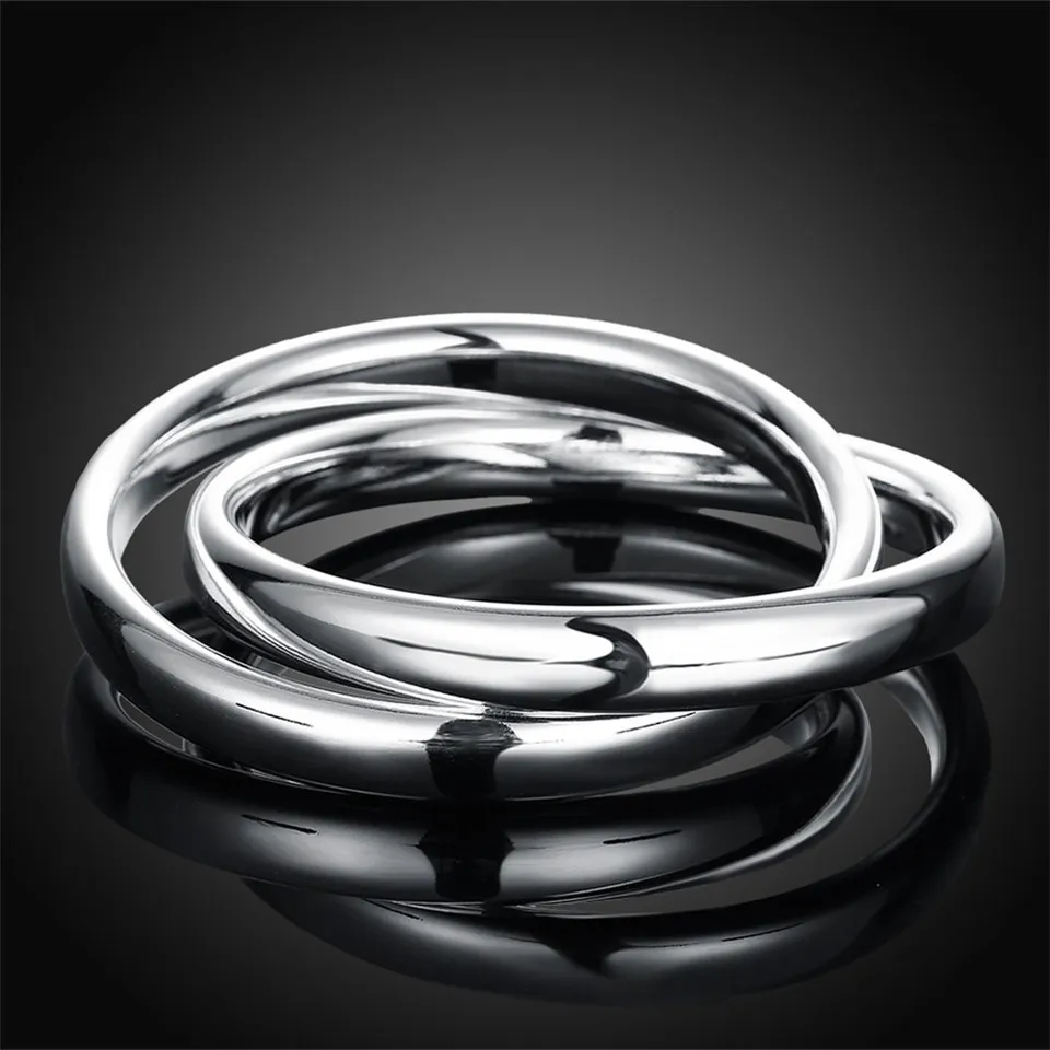 925 Sterling Sølv Armbånd Til Kvinder Linjer Jævn Høj Kvalitet Solid Armbånd Mode Smykker