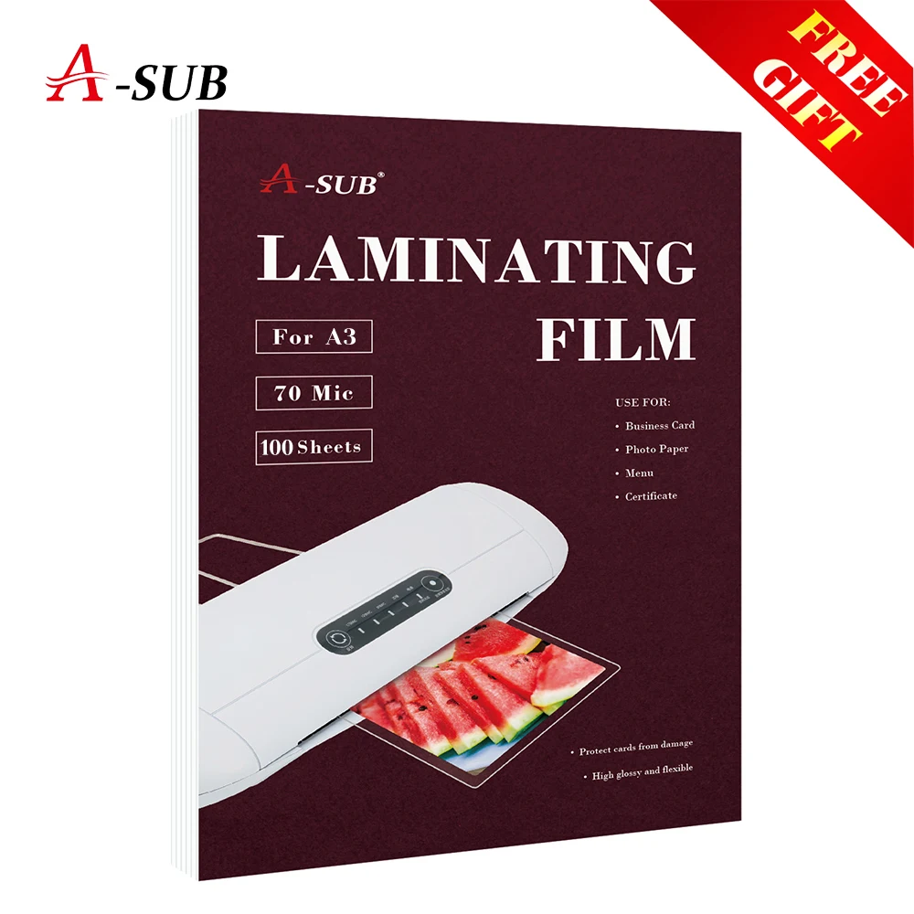 A3 70mic Laminering Film PET+EVA for Foto/Filer/Kort/Billede Laminering rulle Film Plast Film