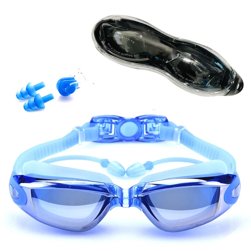 Adult swim beskyttelsesbriller Vandtæt svømning beskyttelsesbriller dragt HD Anti-Fog UV-justerbar recept briller til swimmingpools swiming