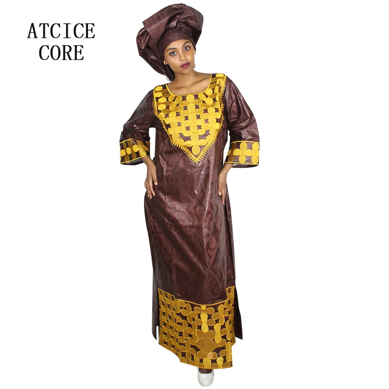 Afrikanske kjoler til kvinde bazin riche broderi design kjole W014#