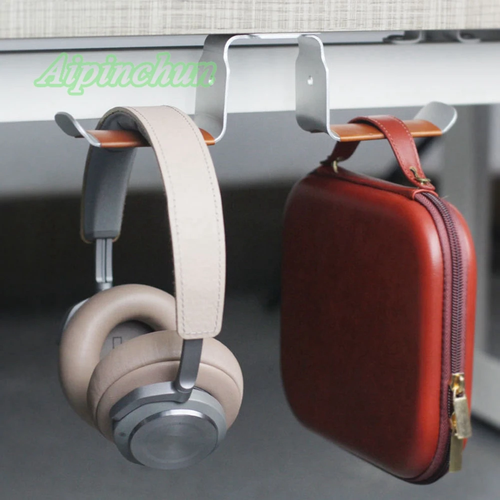 Aipinchun Universal Hovedtelefon Holder Headsettet Bøjle Metal, Aluminium Væg Krog Øretelefon Stå Rack Med Selvklæbende Mærkat