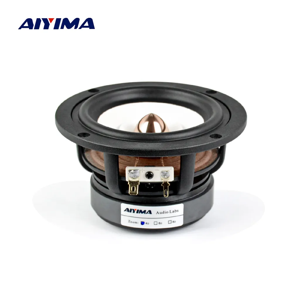 AIYIMA 1stk 4 Tommer Full Range Højttaler 4 8 Ohm 30W HIFI Diskant Mediant Bas Højttaler Desktop Reol Lyd-Højttaler DIY