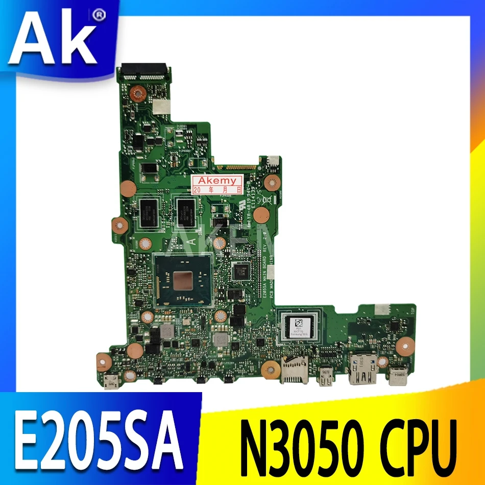 AK E205SA Laptop bundkort N3050 CPU, 4GB RAM, 32 GB Til Asus E205S E205SA TP200SA TP200S Test bundkort E205SA bundkort