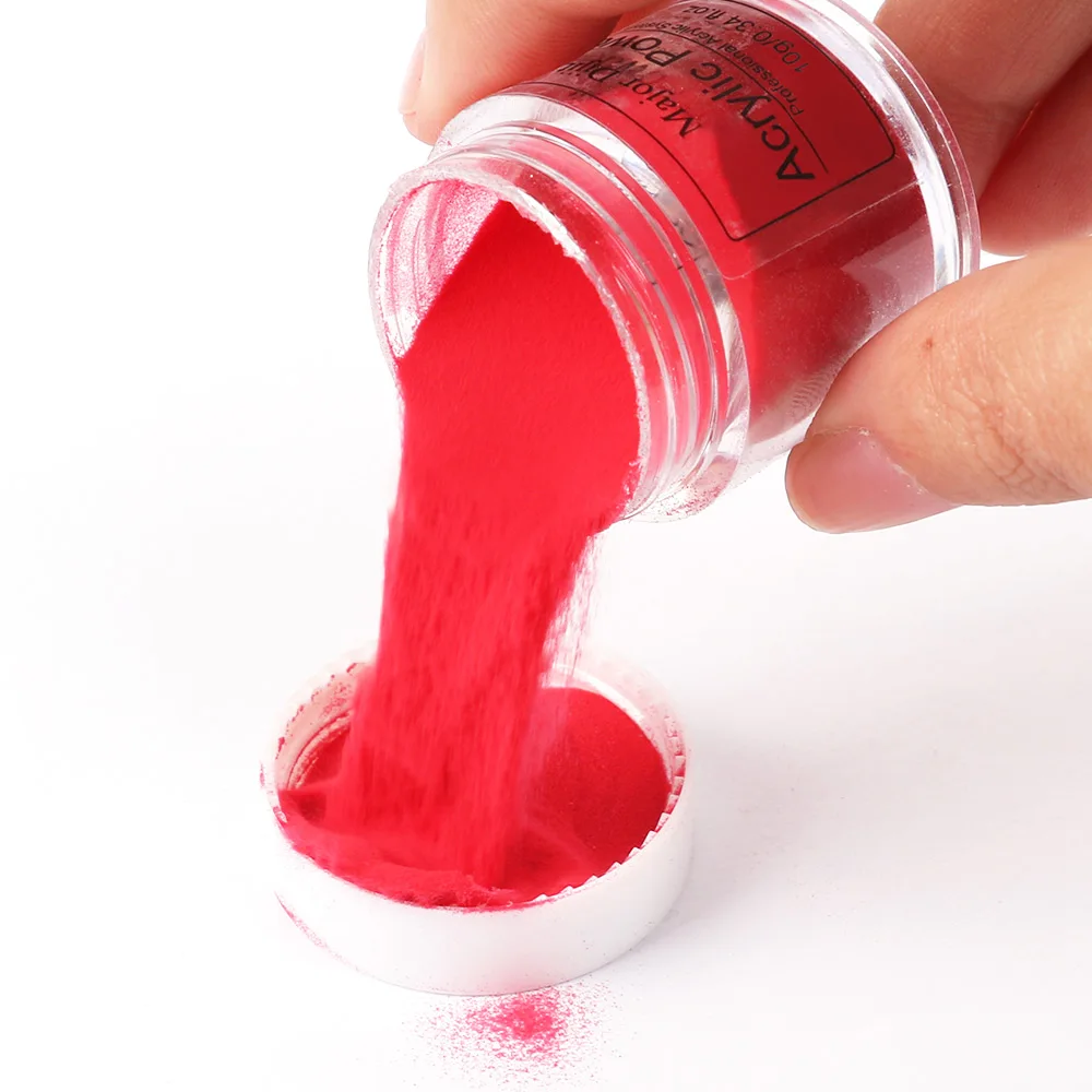 Akryl pulver Negle Kit Pink Rød Udskæring Nail Art Gel Til Udvidelse Manicure Sæt Værktøjer Akryl pulver Til Manicure DIY Decals