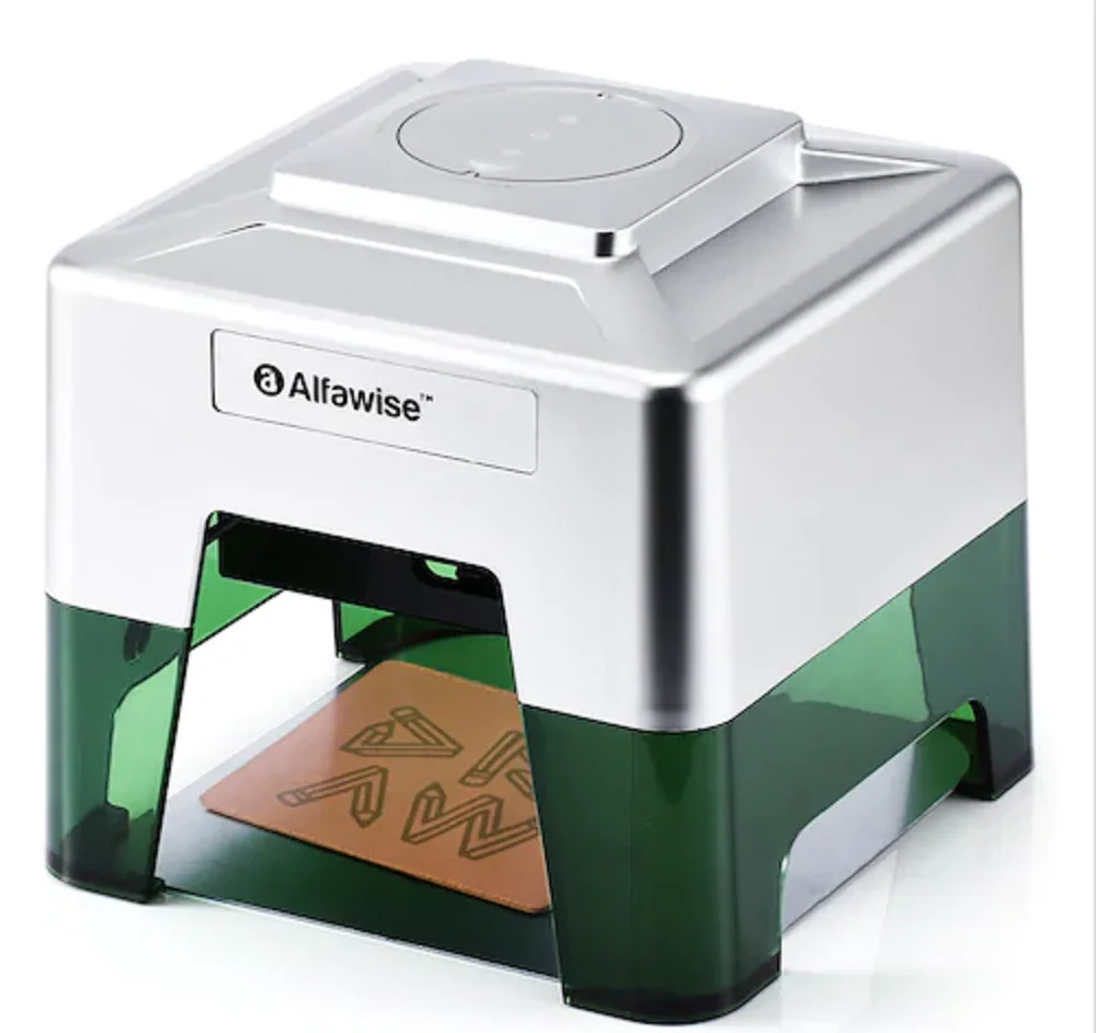 Alfawise C50 Mini Wireless Smart Laser Cutter Engraver APP Operation Frit DIY Forskellige Materialer Gravering Maskine 98 x 88mm Da