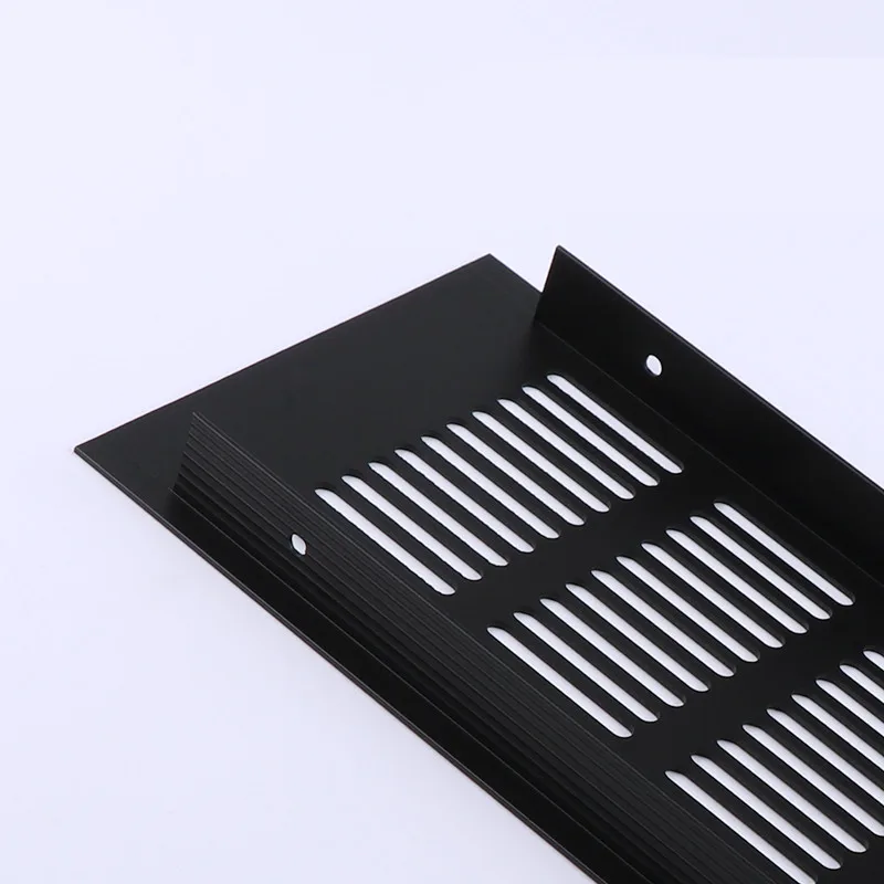 Aluminium kabinet luftskrue sort dekoration dække Hullet plug Ventilation Gitter for Garderobeskabe Cupboar Hardware Tilbehør