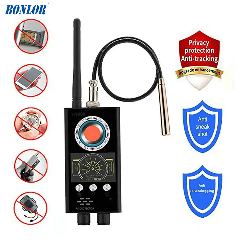 Anti Spion RF Detektor Trådløs Detektor Fejl Signal for Skjult Kamera Laser Linse GSM Lytter Enhed, der Finder Radar, Radio Scanner