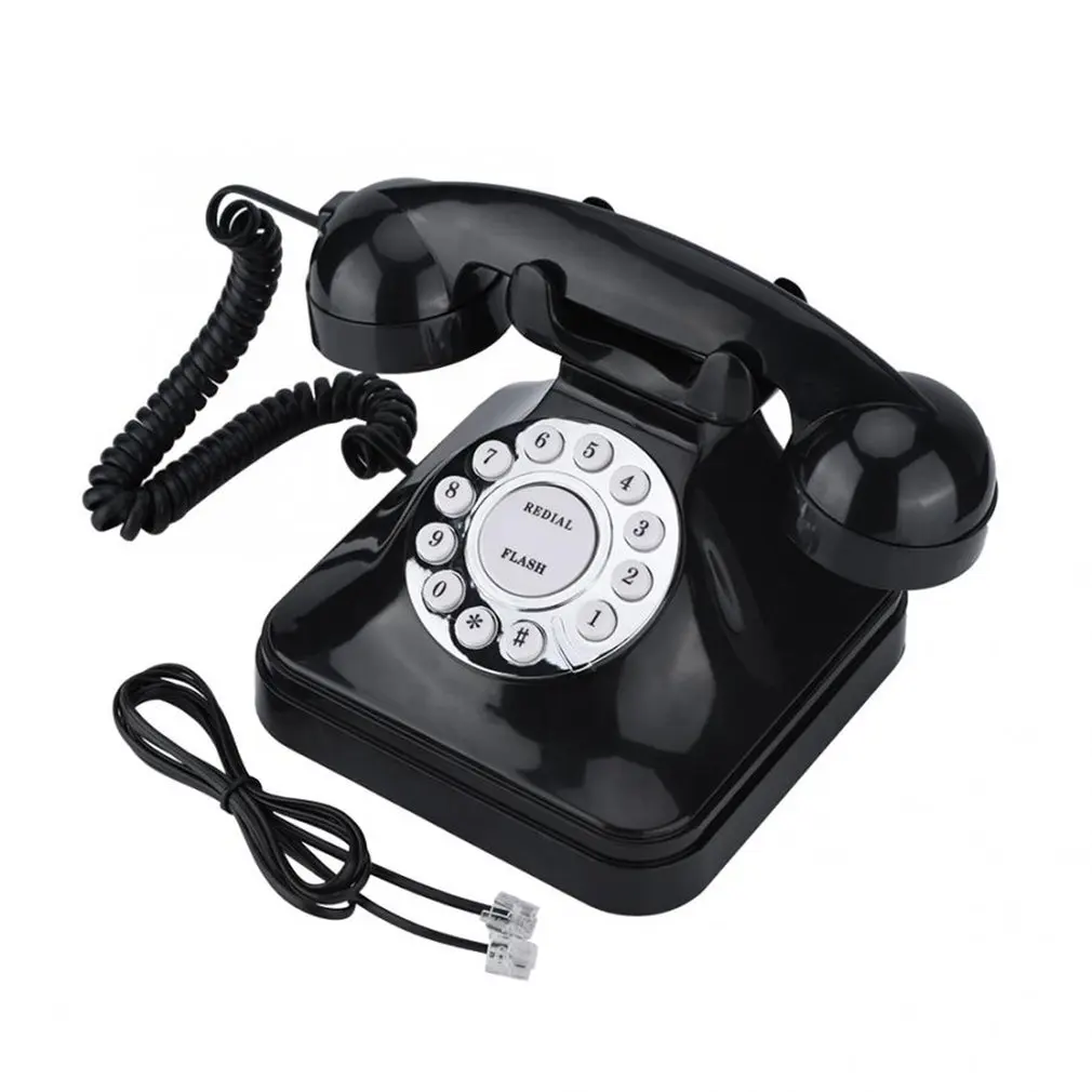 Antikke Europæiske Vintag Fastnet-Telefon Sort High Definition Opkald Store Klare Knappen Fastnet Telefon