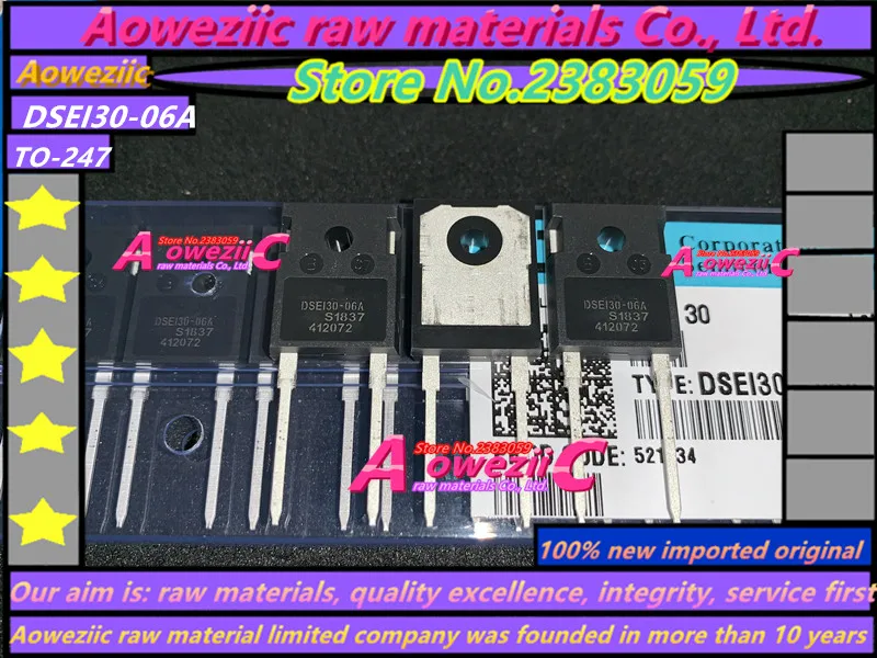 Aoweziic 2018+ nye importerede oprindelige DSEI30-06A DSE130-06A TIL-247 fast recovery dioder 37A 600V