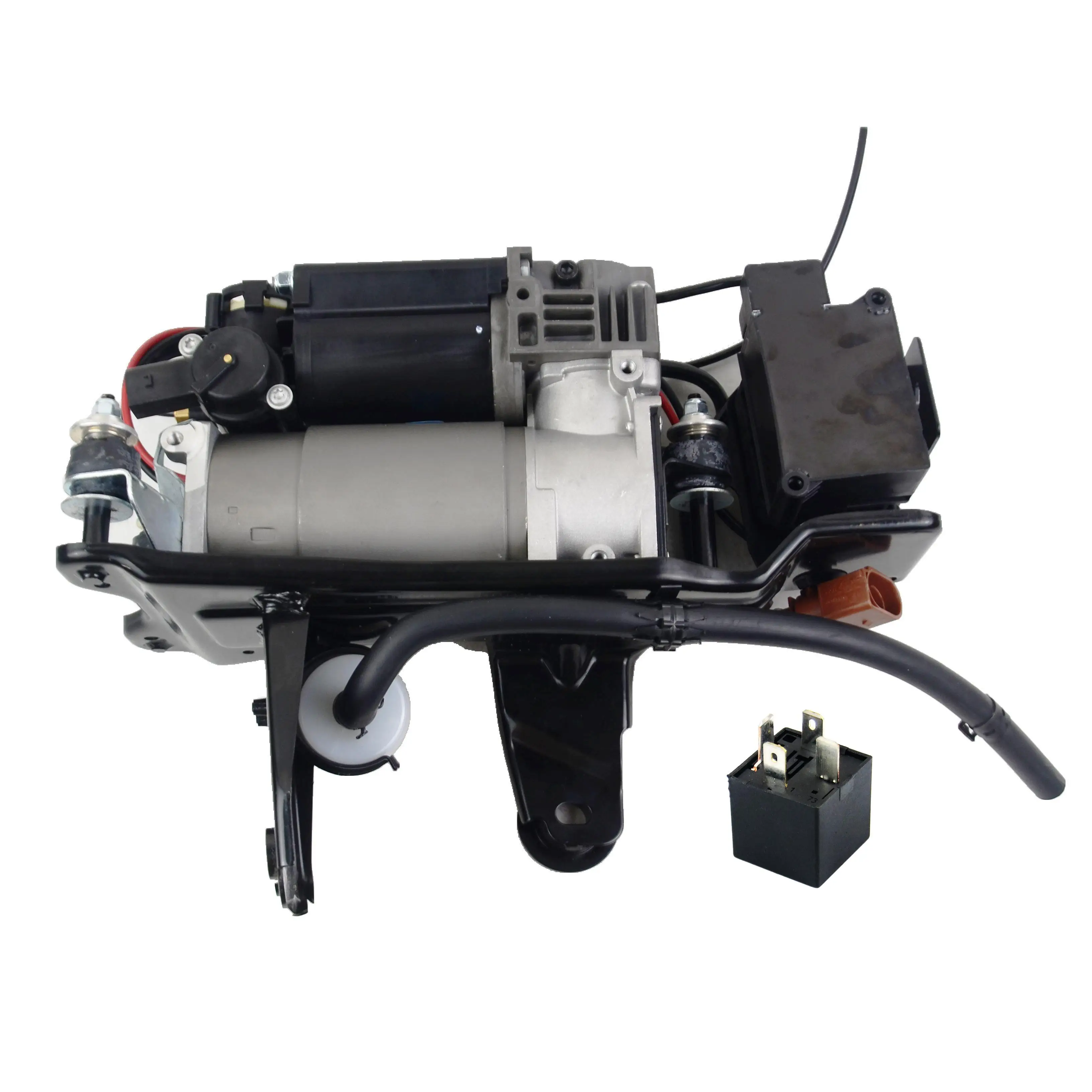AP01 Suspension Kompressor Luft Pumpe m/Ventil Blok + Relæ for Audi A6 S6 Allroad C6 4F 2004-2011 4F0616005 4F0616006