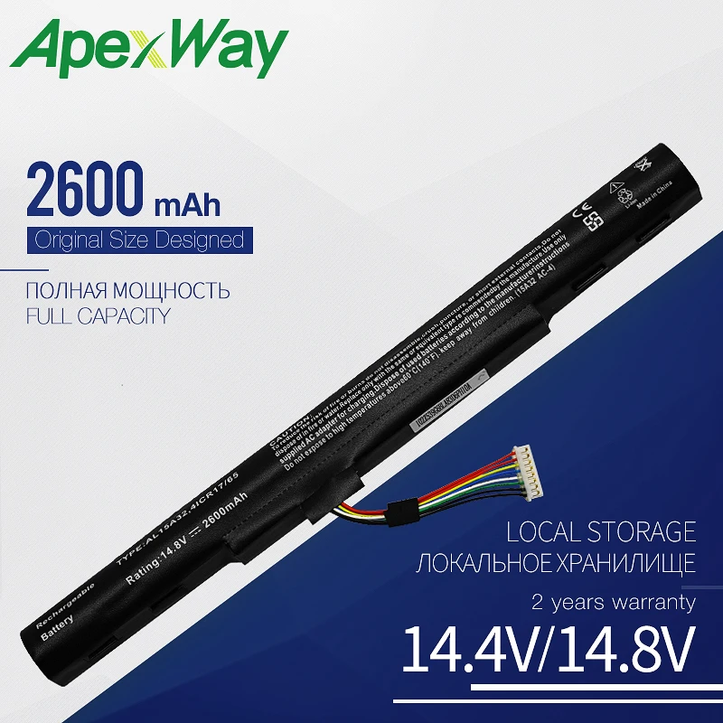 Apexway 14,8 V al15a32 Laptop Batteri til Acer Aspire E5-522 E5-522G E5-532 E5-532T E5-573 KT.00403.025 KT.00403.034 KT.004B3.025