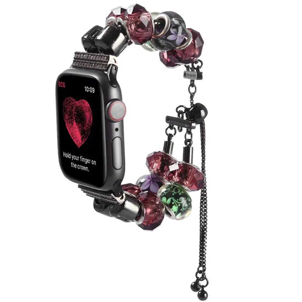 Armbånd strop Til Apple ur band 5 4 3 2 1 38mm 44mm for iwatch 5 4 3 2 1 band 40mm 42mm Håndlavet Kvinder Watchbands