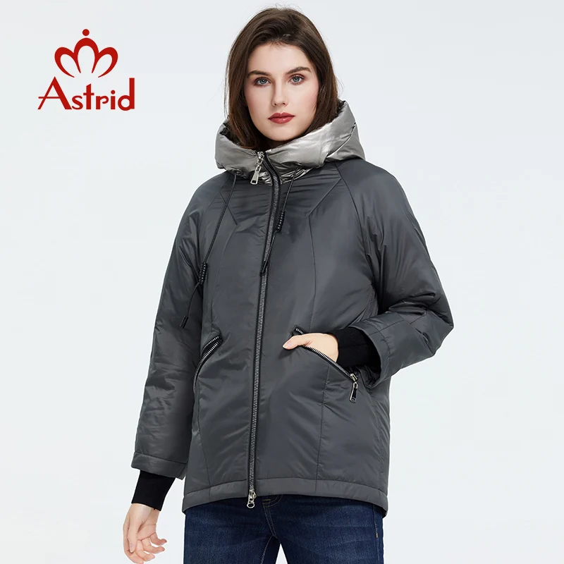 Astrid 2020 nye ankomst Foråret Ung mode Korte kvinder frakke høj kvalitet kvinder Outwear Casual Jakke Hooded Tyndt lag AM-9343