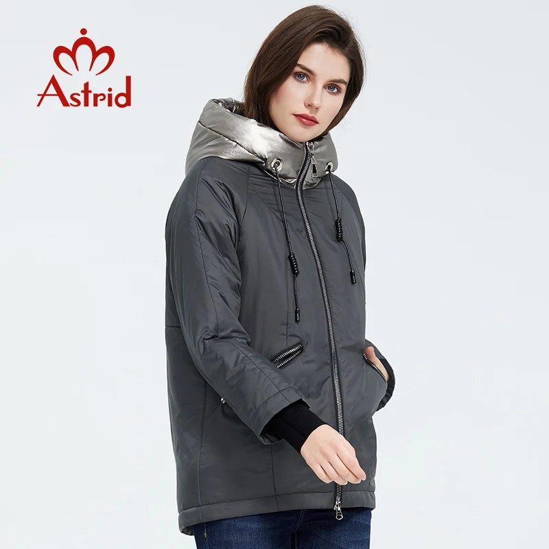 Astrid 2020 nye ankomst Foråret Ung mode Korte kvinder frakke høj kvalitet kvinder Outwear Casual Jakke Hooded Tyndt lag AM-9343