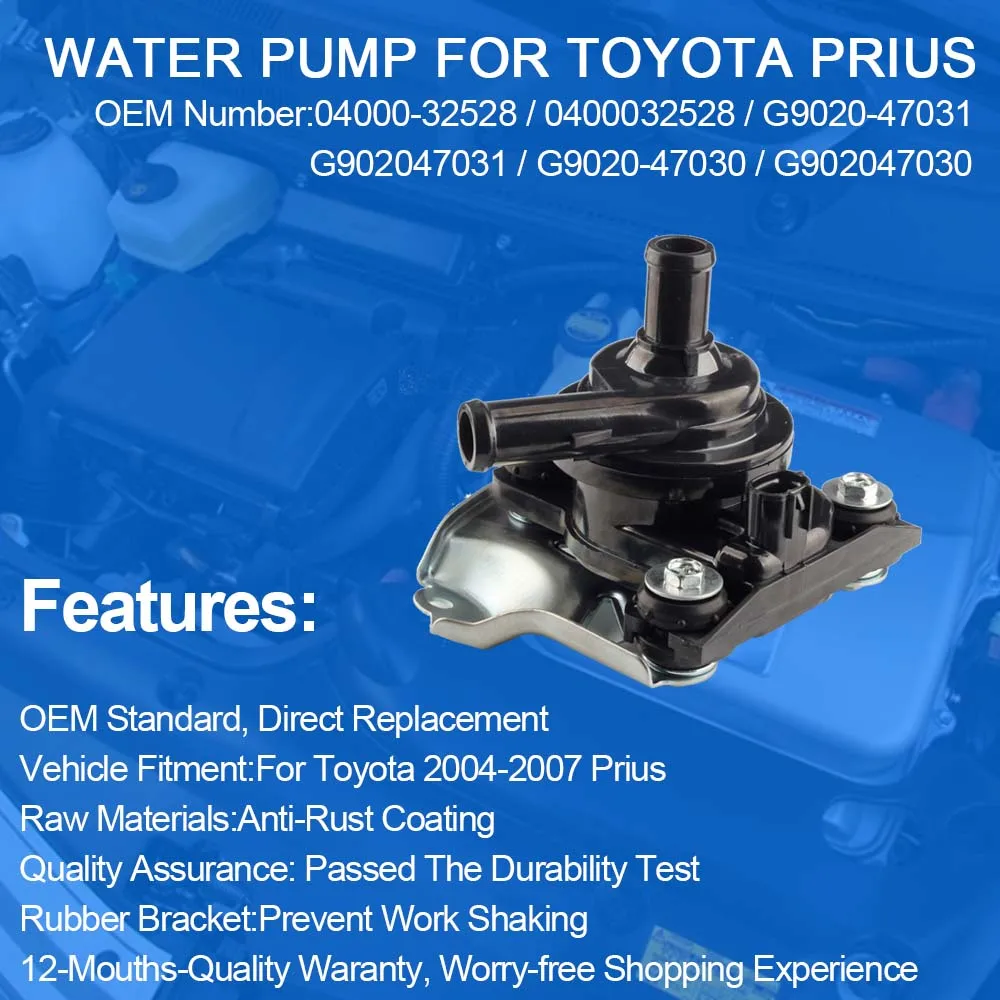 Auto El Inverter Vand Pumpe til Toyota Prius 04-09 G902047031 G902047030 04000-32528 kølesystemer Yderligere ekstra