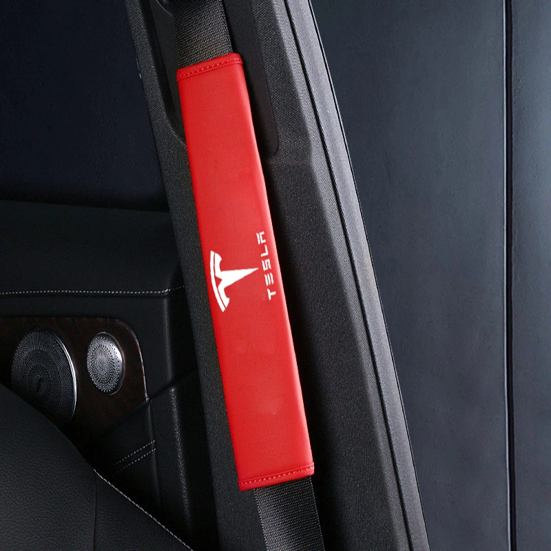 Auto Sikkerhedssele Cover Sæt Skuldre Protector Crash Pad Til Tesla Model 3 X S Universal Tilbehør