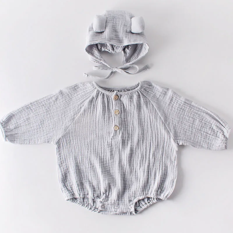 Baby Body Baby Pige Efteråret Bomuld Tøj Baby Lange Ærmer Buksedragt+ Hat 2stk Tvillinger Baby Boy Tøj