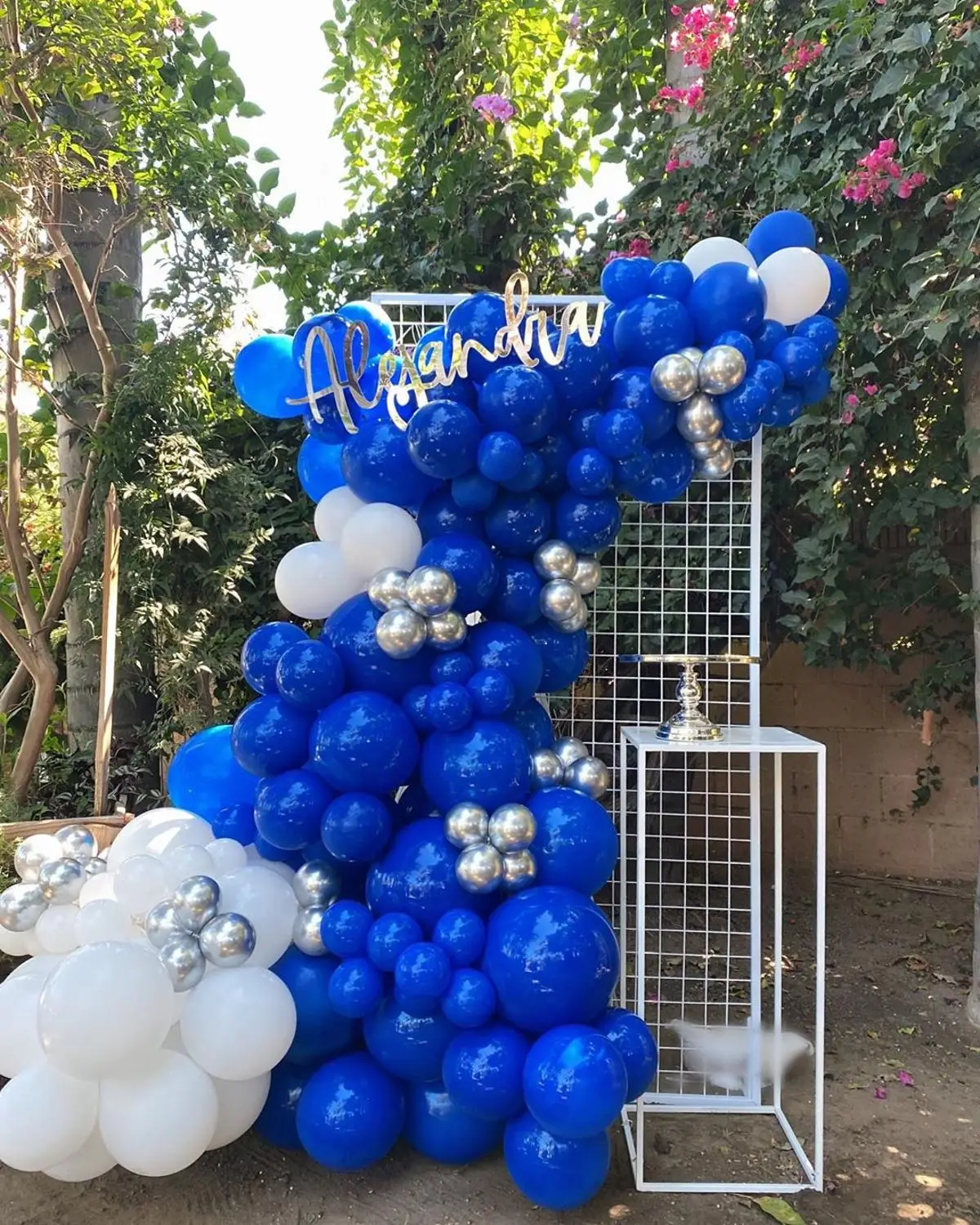 Ballon Guirlande-Arch Kit-115-Pc ' er Hvide og Blå Balloner-Bryllup Fødselsdag Bachelorette Engagementer års Jubilæum Baggrund