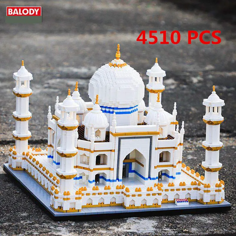Balody verdensberømt Arkitektur Diamant byggesten Toy Slot Taj Mahal Tower triumfbue Temple of Heaven