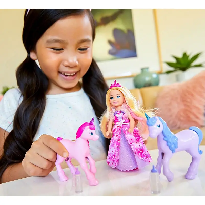 Barbie Dreamtopia Dukker Gave Sæt Piger Legetøj Chelsea Baby Enhjørninger Dukke Prinsesse Kjole, Tilbehør, Legetøj, Børn I Pleje