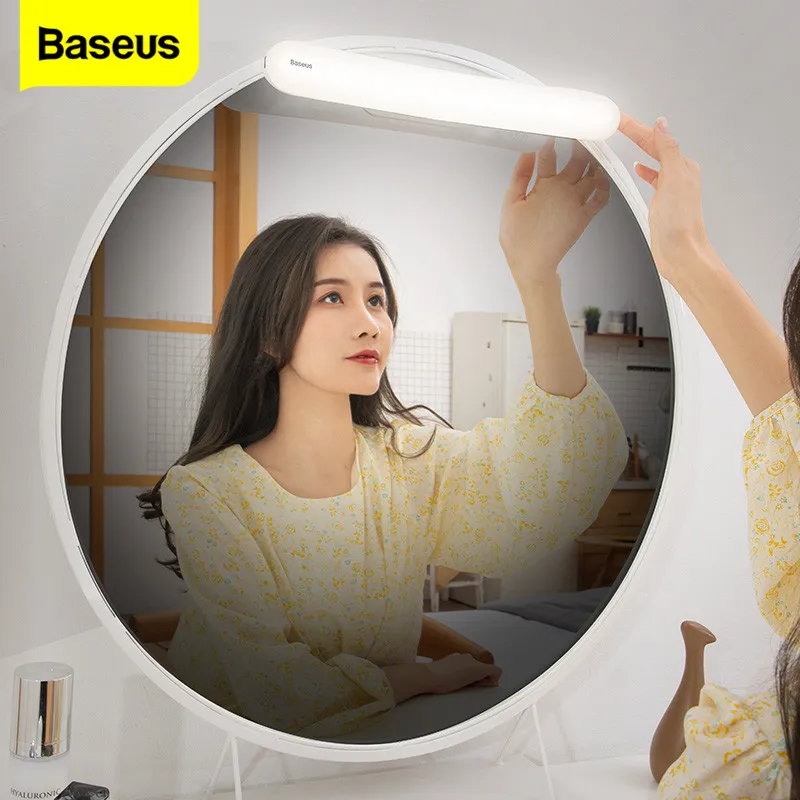 Baseus LED Makeup Spejl Lys Dæmpes Forfængelighed Lys for Dressing Spejl USB-Genopladelige Make Up Light Væg Lampe Hjem Badeværelse