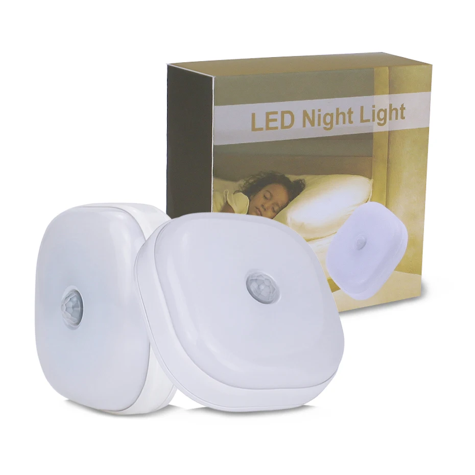 Batteridrevet Mini-Led Sensor Light Væg Lampe 10 Lysdioder Nat, Motion Sensor Lys Varm Hvid Kold Hvid WC Toilet Lys
