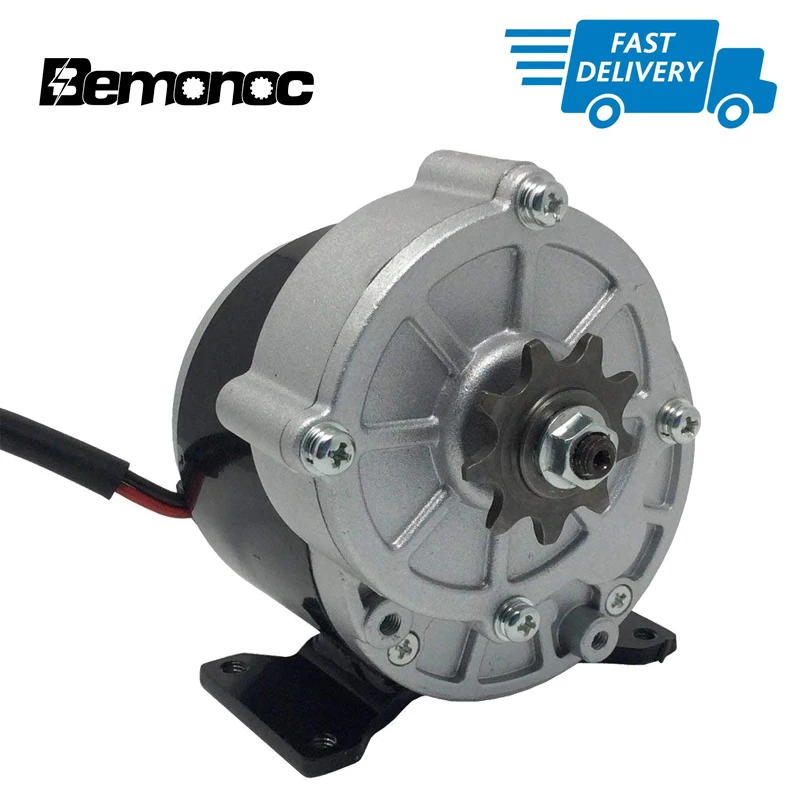 Bemonoc 24 Volt DC 350 Watt Gear Reduktion Elektrisk Permanent Magnet Motor Med 9 Huller Kædehjul For elbiler Scooter