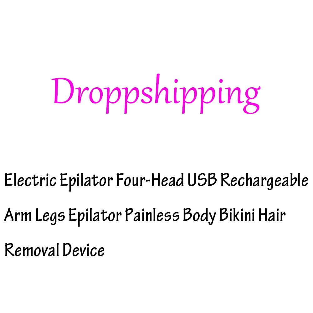 Bikini hårfjerning Enhed Elektriske Epilator Fire-Hovedet USB-Genopladelige Arm Ben Epilator Smertefri Krop Dropshipping