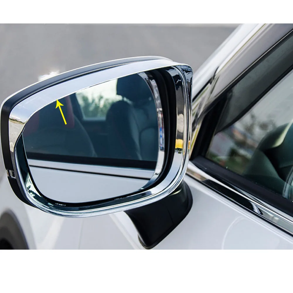 Bil bagfra Rearview Side Glas Spejl Trim Ramme Regn Skjold solskærm Skygge ABS For Mazda CX-5 CX5 2nd Gen 2017 2018 2019 2020