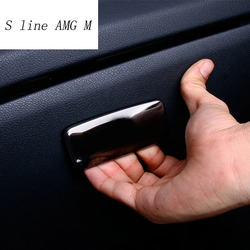 Bil Copilot handskerum håndtere dekoration cover Sticker trim Til Mercedes Benz GLA X156 CLA C117 W117 En Klasse indvendigt tilbehør