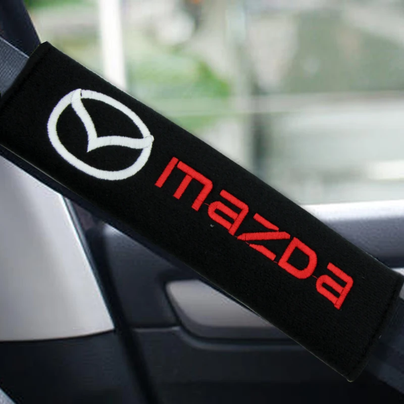 Bil Logo Sikkerhedssele Dække Auto Gordel for Mazdas 2 3 4 5 6 7 8 323 626 CX5 CX7 CX9 RX8 MX3 MX5 Atenza Axela Sikkerhedssele Protector