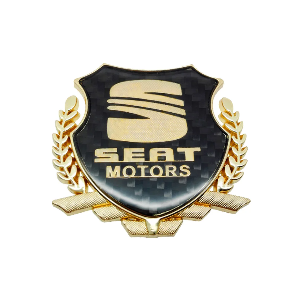 Bil Metal-Carbon-Fiber Vindue Krop Mærkat for Seat Logo Toledo Arona Ibiza Leon, Altea Alhambra Cordoba Auto Badge Dekoration