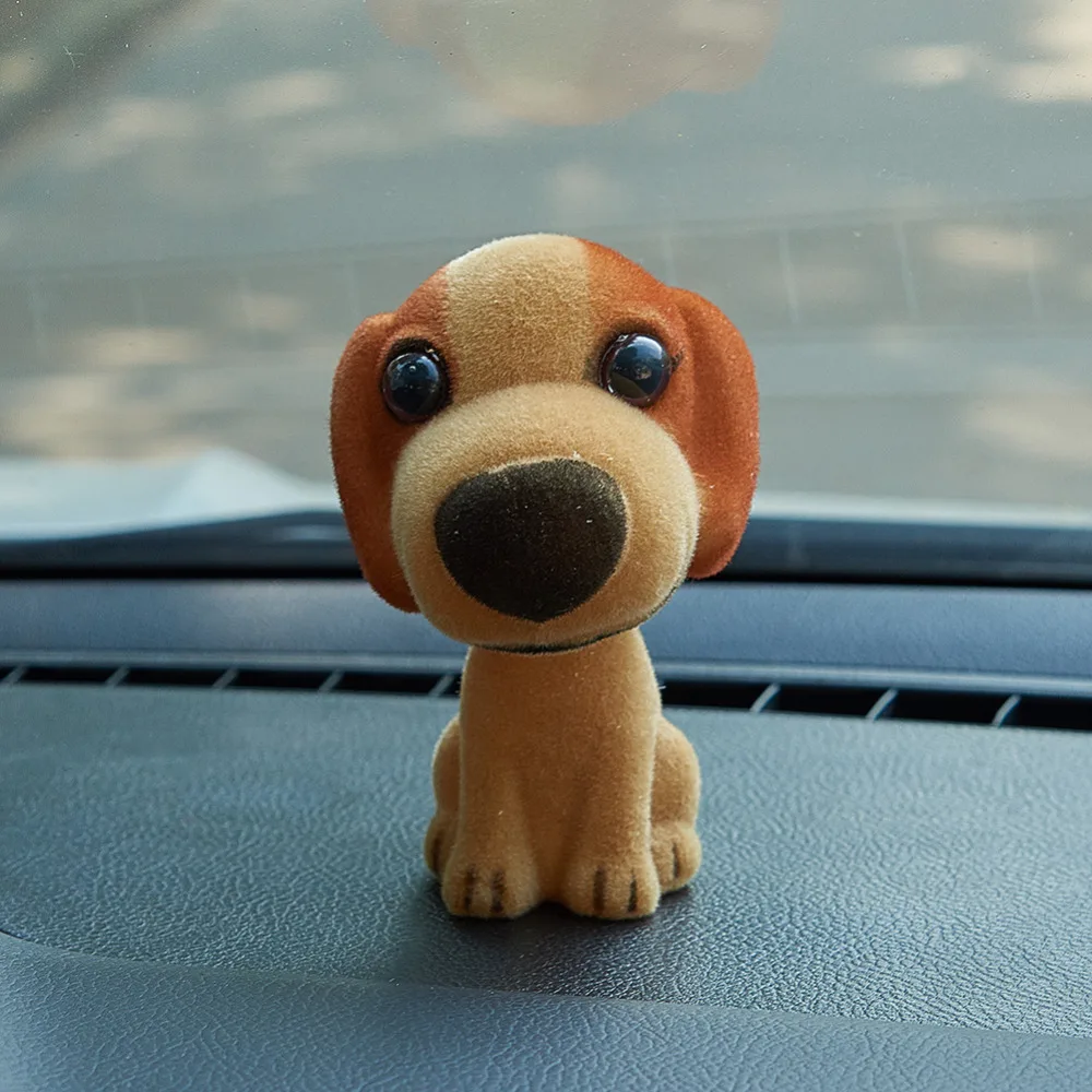 Bil Ornament Ryster Dukke Ryster Hovedet Toy Hunde Bil Interiør Nikkende Hund