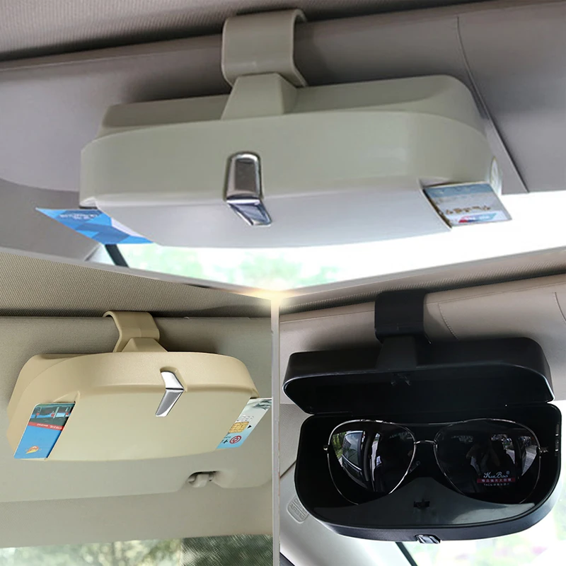 Bil Solbriller Holder Biler Briller Opbevaring Til Solskærm Montering Parasol Organizer Lomme Stuvning Rydde Indvendigt Tilbehør