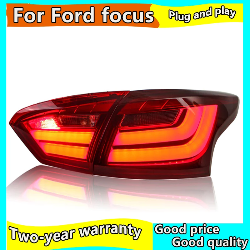 Bil Styling baglygten for Ford Focus baglygter 2012-For Fokus LED baglygten baglygten KØRELYS+Bremser+Park+Signal Stop